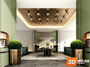 Lobby Decoration Skp Files 